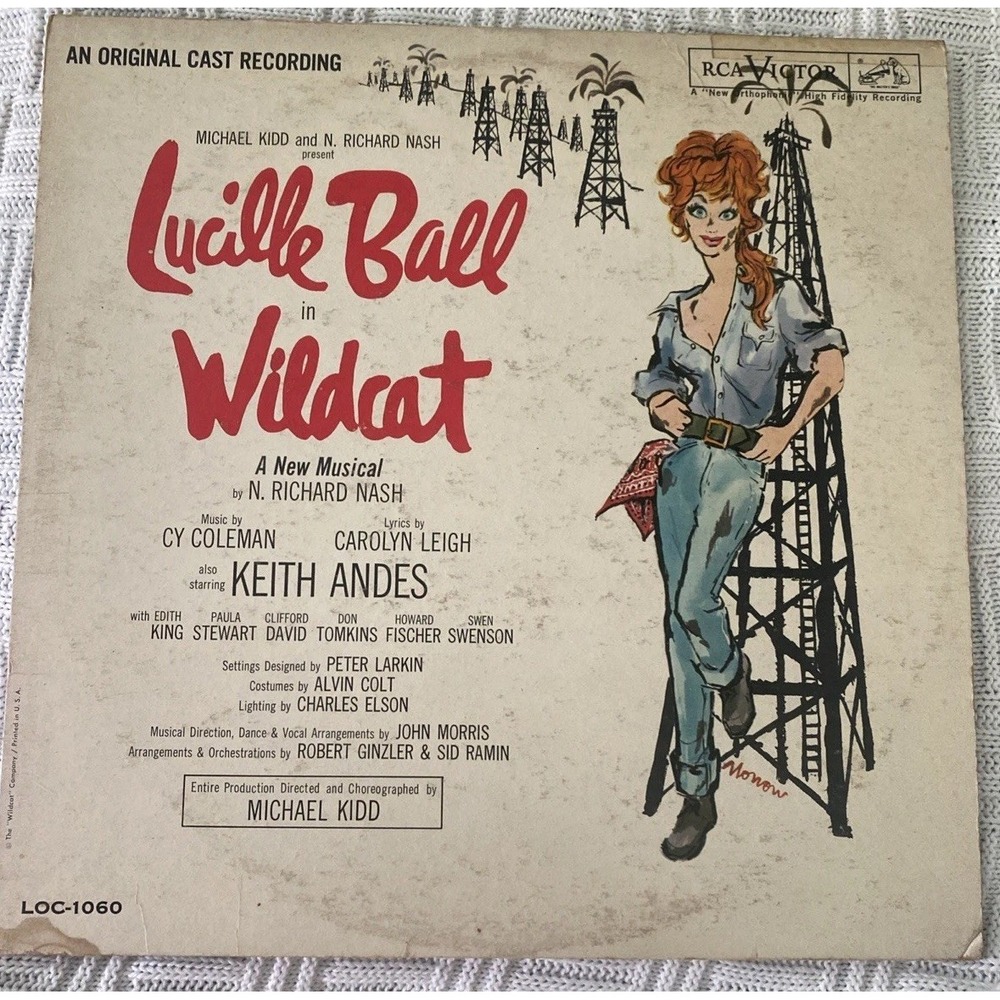 Wildcat Original Cast Recording Vinyl Record Lucille Ball RCA Victor LOC-1060